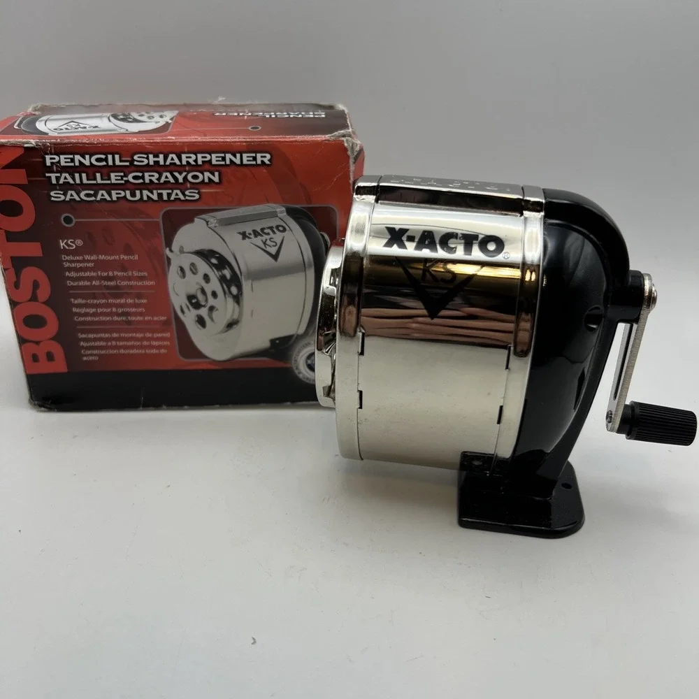 Boston / X-Acto KS Deluxe Wall-Mount Pencil Sharpener With Box New Old Stock